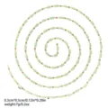 DIY green crystal tube and gold ball metal chain jewelry accessory variant stock - Gold Beads (YL-TLT0281-02) / 0.3cmx0.5cm / Light Green