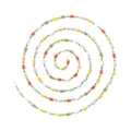 DIY colorful crystal tube beads gold metal chain for handmade necklaces and bracelets. - Gold Beads (YL-TLT0281-02) / Multicolor 1