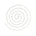 DIY handgemachte Kristall Perlen Kette für Schmuckherstellung Halsband Handwerk mehrfarbig - Gold Weiß (TLT0315-02white)