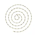 Stainless steel bead chain dainty gold station necklace DIY craft doll jewelry making supplies - Black (TLT0250-02)