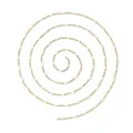 Gold stainless steel beaded chain with white pearls for DIY doll clothes necklace making. - White (TLT0250-02)