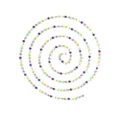 Colorful cube bead stainless steel chain DIY handmade necklace bracelet jewelry accessories. - Multicolor Style 2 (TLT0178-01multicolor2) / Colorful