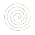Catena di perline colorate bohémien in acciaio inossidabile accessorio gioielli fai da te. - Stile Perlina Quadrata Bianca (TLT0178-01white)