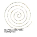 Catena di perline colorate in acciaio inossidabile variante per gioielli DIY collana - Stile Appesantito Bianco (TLT0178-02white)