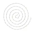 Catena in acciaio inossidabile con perle bianche per gioielli fai da te collane e bracciali. - Stile Cubo Bianco (TLT0179-01white)