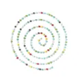Catena di perline quadrate colorate per collane, bracciali e accessori per gioielli fai da te. - Stile Spirale Multicolore (TLT0180-01)