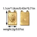 Vintage stainless steel cross sacred heart pendant charm DIY jewelry accessory SKU - Sacred Heart Rectangle Medal (TP2520-02) / Gold