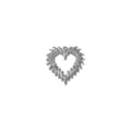 Edelstahl Herz Anhänger DIY Schmuck Zubehör Silberfarbenes Metall Charm Basteln Teil - Silber Herz Anhänger (TP2555-01)