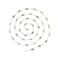 Purple stone gold chain DIY jewelry material necklace component accessory for handmade craft. - Purple Square Stone (TLT0116-02)