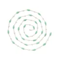 DIY jewelry chain with green waterdrop beads and small pearls, 1 meter long craft accessory. - Gold Chain (TLT0115-02lightgreen)