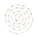 Catena con cuore in conchiglia colorata dolce fai da te gioielli vita vestiti materiale - Stile Spirale Multicolore (TLT0162-02)