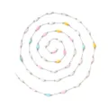 1M Macaron Shell Beaded Chain DIY Necklace Bracelet Semi-Finished Jewelry Accessory - 1 Meter Pack / Mixed Color (01cs2)