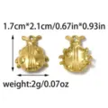 Stainless steel retro ladybug charm pendant DIY jewelry making accessory, size 1.7x2.1cm. - 1.7cm*2.1cm / Vintage Ladybug (TP1649-02)