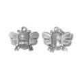 Stainless steel insect bee beetle charm pendant for DIY jewelry making accessories and crafts - Vintage Insect (TP2491-01)