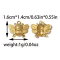 Stainless steel vintage bee pendant DIY jewelry charm accessory 1.6x1.4cm lightweight - 1.6cm*1.4cm / Golden Bee (TP2491-02)