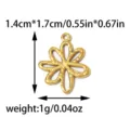 Stainless steel irregular flower pendant DIY jewelry gold charm accessory size 1.4x1.7cm - 1.4cm*1.7cm / Gold Geometric Petal Pendant (TP2788-02)