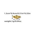Stainless steel vintage embossed angel cupid heart pendant DIY jewelry keychain accessory. - Vintage Heart Angel Style (TP1543-02) / Gold