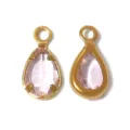 Ciondolo a goccia rosa dorato accessorio per gioielli fai da te creazione collana - Stile con Marchio 925 (TP2902-02) / Rosa (TP2902-02)