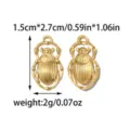 Goldener Edelstahl Skarabäus Käfer Anhänger Vintage Insekt Charm DIY Schmuck Zubehör. - Vintage Skarabäus Anhänger (TP2531-02) / Gold