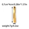 Goldener Edelstahl verdrehter rechteckiger Anhänger DIY Schmuckherstellung Zubehörteil - Gold Gedrehte Stange (TP2790-02) / Gold