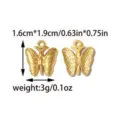 Edler gehämmeter Schmetterling Anhänger Edelstahl Retro DIY Schmuck Tasche Geschenk - Schmetterling Stil (TP2489-02)