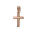Minimalistischer Edelstahl Kreuz Anhänger Kette Schmuckzubehör für DIY Basteln. - Kreuzanhänger (TP2768-02) / Roségold