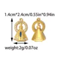 Ciondolo Madonna in acciaio inossidabile vintage con strass e smalto, 1,4x2,4cm, 2g. - Stile Vergine Maria Oro (TP2622-02) / Oro