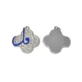 Pendentif Motif Floral Géométrique Style Bohémien Moyen-Orient DIY Accessoire Bijou - Trèfle À Quatre Feuilles Argenté Relief (TP2629-01)
