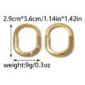 Gold horseshoe buckle U-shaped metal clasp DIY charm accessory with rhinestones 1pc - Gold Horseshoe Buckle (TP2620-02)