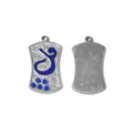 Pendentif de bijoux DIY en métal à motif géométrique ethnique bohème du Moyen-Orient. - Style Géométrique Exotique Argenté (TP2630-01)