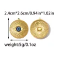 Vintage Edelstahl böser Blick Sonnenstrahl Anhänger Charms für DIY Schmuckherstellung Accessoires. - Gold Sonnenstrahl Böser Blick Stil (TP2651-02)