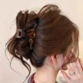 Koreanischer Acetat Katzen Haarkralle Clip elegante Schildpatt Haarklammer Kopfschmuck - Kleiner Katzenkopf Gerade