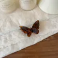 Süsser Acetat Schmetterling Haarklammer für Damen Schildpatt Haarspange Styling Zubehör - Schmetterling Entenschnabel-Clip (X482) / 4# Kaffee Schildpatt