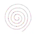 Multicolored crystal bead stainless steel chain for DIY jewelry making and crafts. - Multicolor Crystal Style