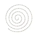 Chaîne en mini perles carrées en acier inoxydable, variante de bijoux DIY colorée. - Chaîne de Perles Carrées Noir Blanc Or Argent