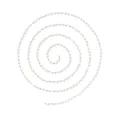 Stainless steel crystal bead chain DIY jewelry accessory white finish spiral display SKU item - Clear Quartz Style