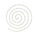 Chaîne de mini perles en acier inoxydable dopamine coloré bricolage bijoux lunettes chaîne - Chaîne de Perles Carrées Bleu Jaune Vert