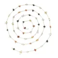 Natural stone chip stainless steel chain DIY jewelry making supply necklace bracelet - Multicolor (TLT0231-02)