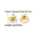 Stainless steel gold fish pendant charm for DIY jewelry making, lightweight and durable accessory. - Gold 3D Hammered Fish Style (TP1531-02)