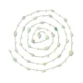 DIY Edelstahl Perle und gruener Stein Kette Schmuckherstellung Zubehoer fuer Damen neu - Hellgrün (TLT0211-02)