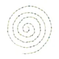 Chaîne en perles de riz mini en acier inoxydable, accessoire de bijoux lunettes coloré. - Chaîne de Perles Vert Sarcelle Beige