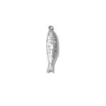 Stainless steel fish pendant silver finish DIY jewelry charm accessory for necklace making - Silver Hammered Koi Style (TP2386-01)