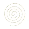 Chaîne délicate en mini perles de rocailles en acier inoxydable, beige et or DIY - Chaîne de Perles Or Blanc Beige