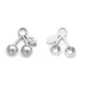 Stainless steel 3D cherry pendant DIY jewelry making charm keychain hanging accessory - 3D Cherry Style (TP1247-01)