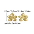 Stainless steel camellia flower pendant, gold floral charm for DIY jewelry making 5g - 2.9cm*3.5cm / Gold 5-Petal Relief Flower (TP2188-02)