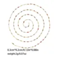 Chaine fine en acier inoxydable mini perles de rocaille dopamine DIY bijoux variante pro - Chaîne de Perles Spirale Multicolore