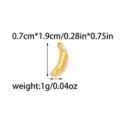 Stainless steel 3D banana pendant DIY jewelry keychain bag hanging accessory 0.7x1.9cm - 3D Banana Style (TP1460-02)