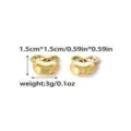 Gold apple charm pendant stainless steel DIY jewelry accessories 1.5cm lightweight. - 3D Apple Style (TP1471-02)