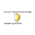 Stainless steel yellow banana pendant charm for DIY jewelry keychain bag accessory. - Yellow Banana Style (TP1534-02)