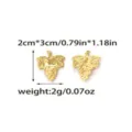 Stainless Steel 3D Grape Pendant Gold DIY Jewelry Charm Accessory 2cm Size Variant - 3D Grape Style (TP1541-02)
